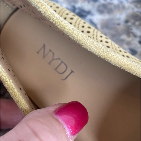 New Sample Shoe  NYDJ - Suede Perforated Loafers - Denver Honey Gold 6 - Picture 12 of 13